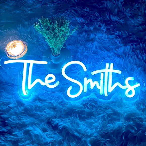 Other - NIB PUNK ROCK  BAND THE SMITHS ICEY NEON BLUE USB POWERED MARQUEE SIGN